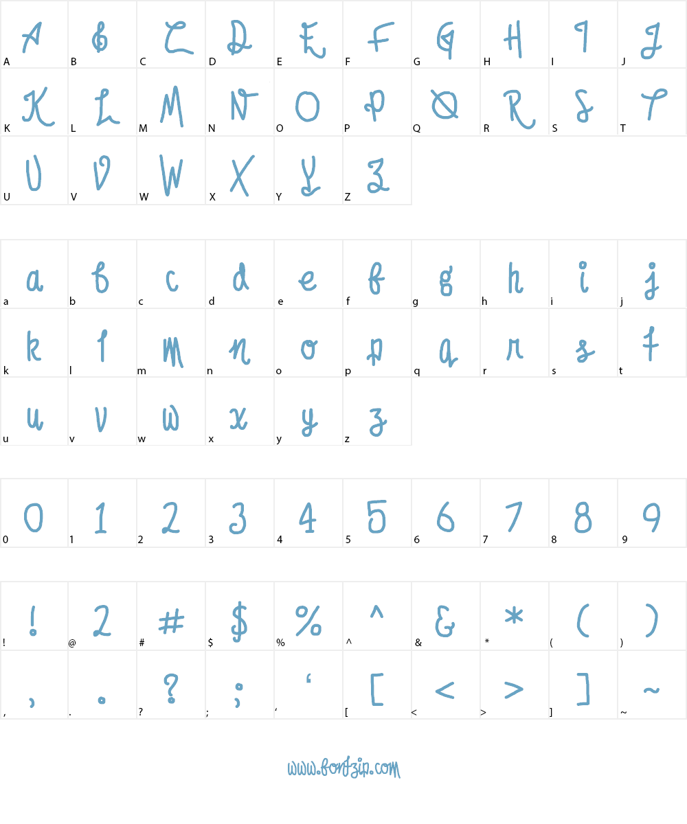 Afroed Dizzy Yak Font Character